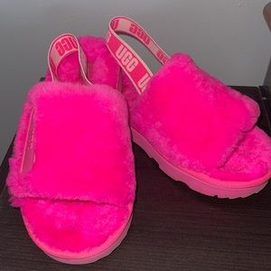 Hot Pink UGG Slip on Slippers